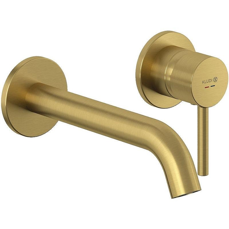 Смеситель для раковины Kludi Bozz 38245N076S Золото брашированное