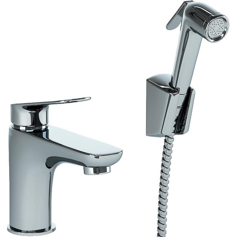 Смеситель для раковины Paini Laguna LACR205/574 с гигиеническим душем Хром