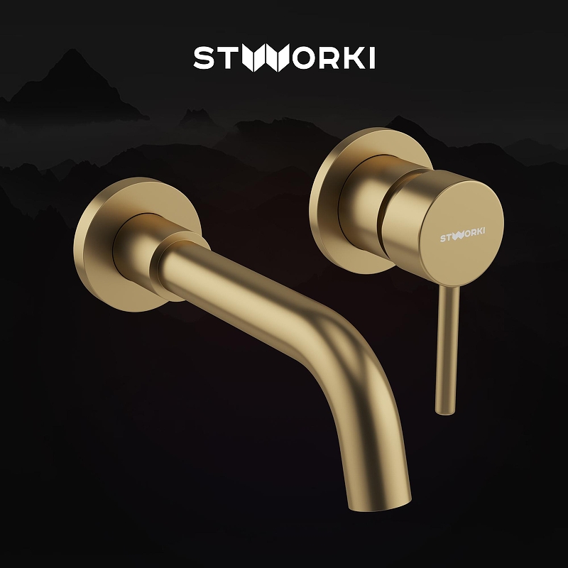 Смеситель для раковины STWORKI Эстерсунд S31040GM цвет Золото матовое