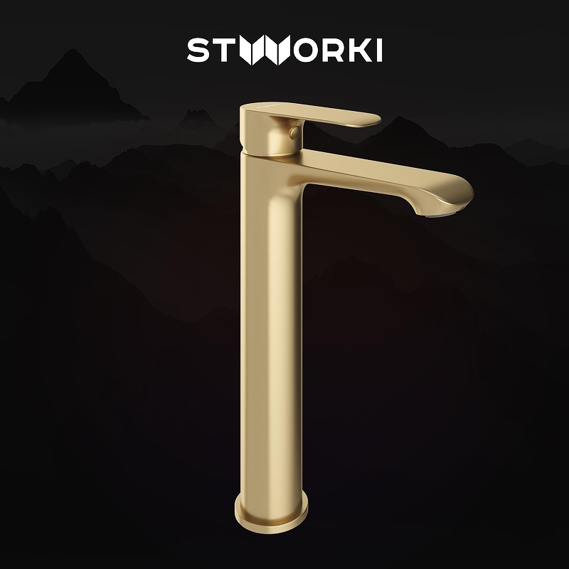 Смеситель для раковины STWORKI Копенгаген S42020GM цвет Золото матовое