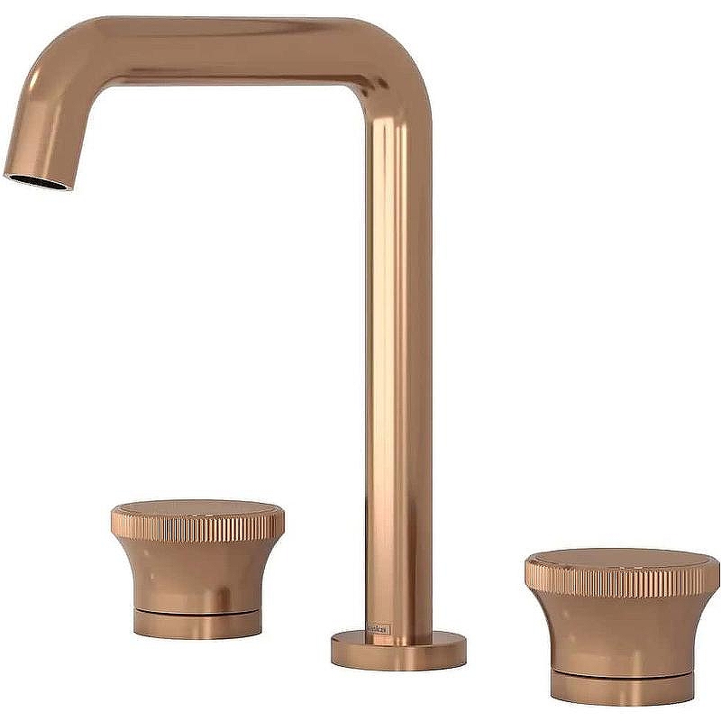 Смеситель для раковины Teska Norma Shine E2509 Золото розовое