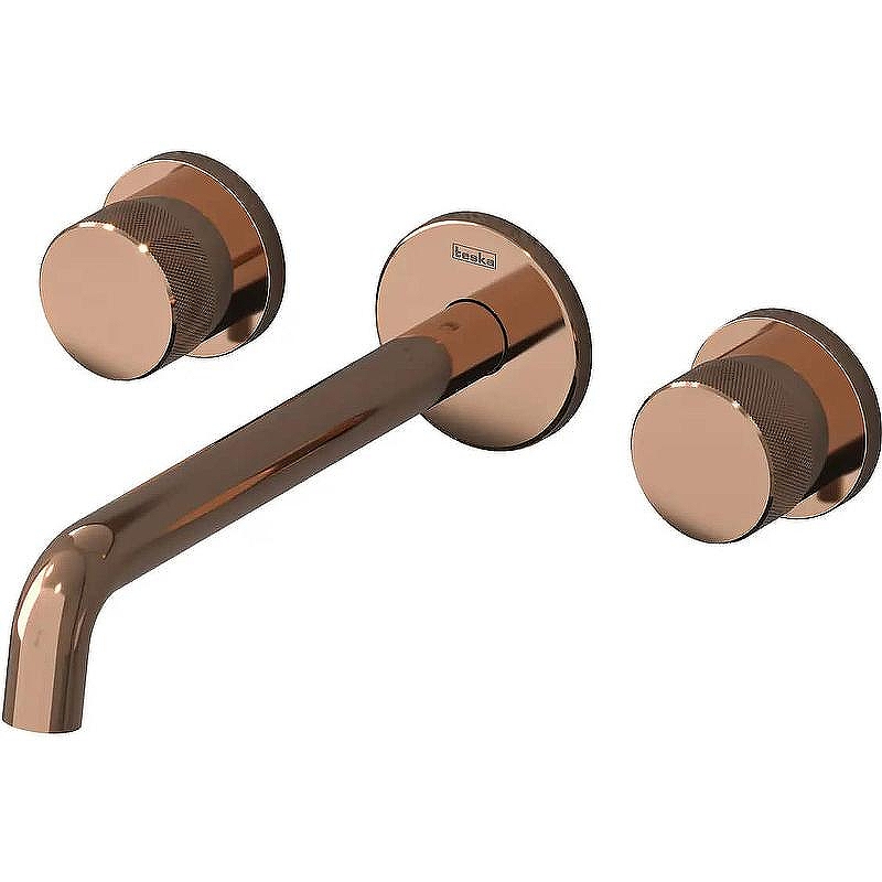 Смеситель для раковины Teska Tria E5219 Розовое золото