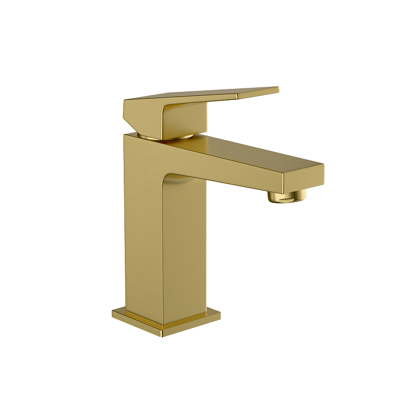 Смеситель для раковины Vitra Minimax Square A4372025EXP цвет Брашированное золото