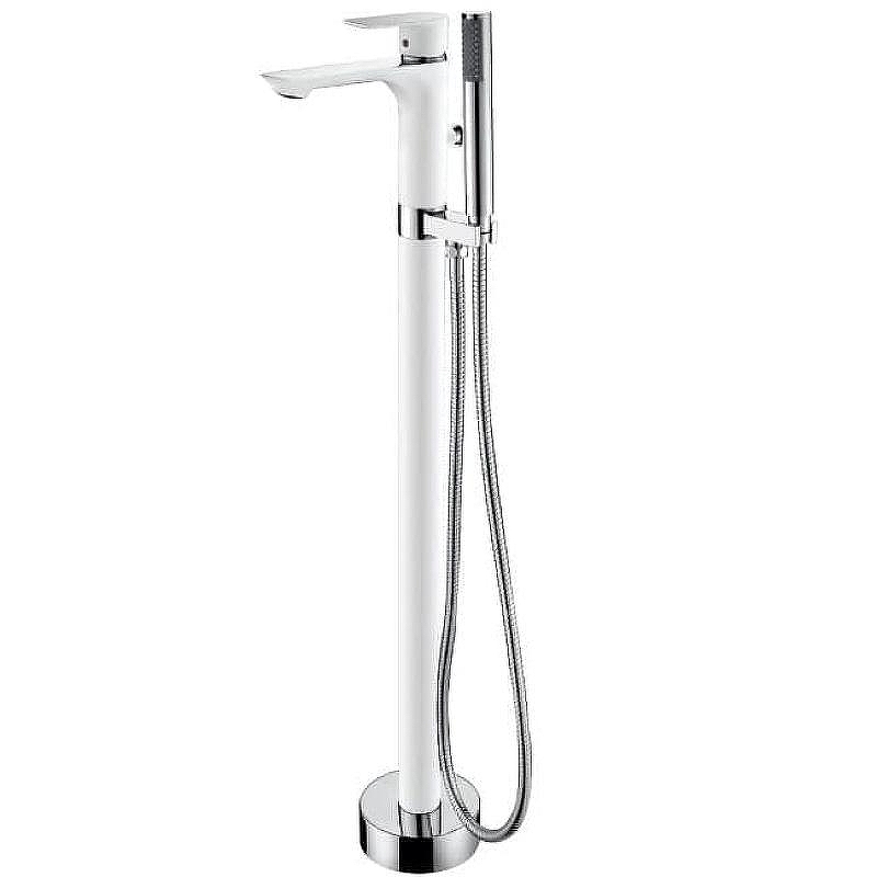 Смеситель для ванны Abber Weiss Insel AF8015W Белый Хром