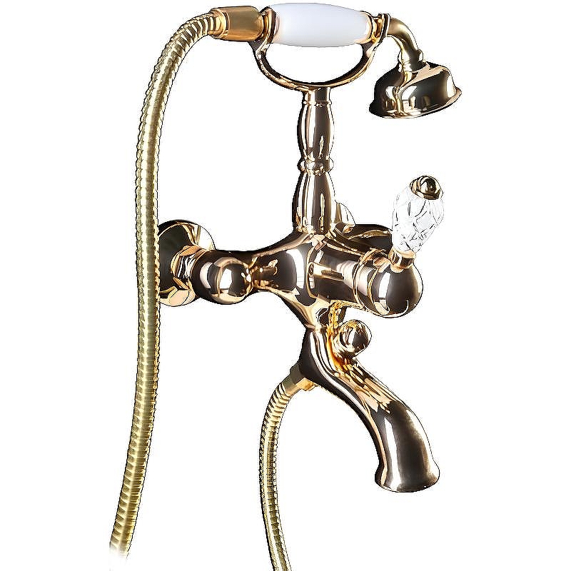 Смеситель для ванны Boheme Crystal 283-CRST Золото