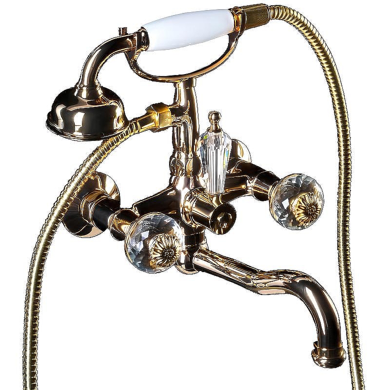 Смеситель для ванны Boheme Flora 293-FL Золото