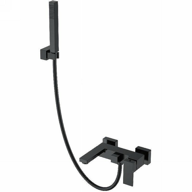 Смеситель для ванны Boheme Qubic 473-B Черный матовый