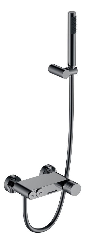 Смеситель для ванны Boheme Stick 123-SGM цвет Оружейная сталь глянцевая