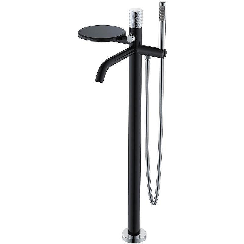 Смеситель для ванны Boheme Stick 129-BCR Черный матовый Хром