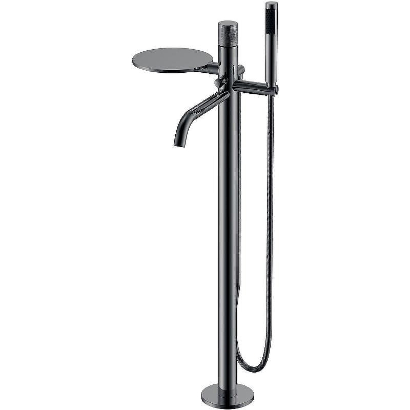 Смеситель для ванны Boheme Stick 129-SGM.4 Оружейная сталь глянцевая