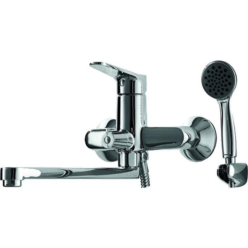 Смеситель для ванны Bravat Eco F6111147C-LB универсальный Хром