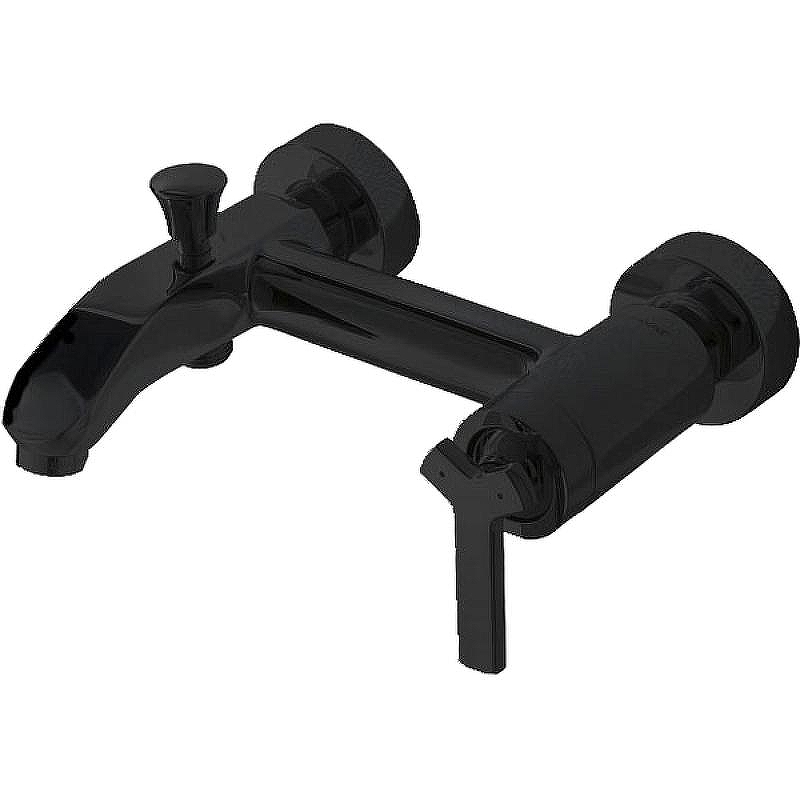 Смеситель для ванны Bravat Waterfall Black F673107BM-01 Черный матовый