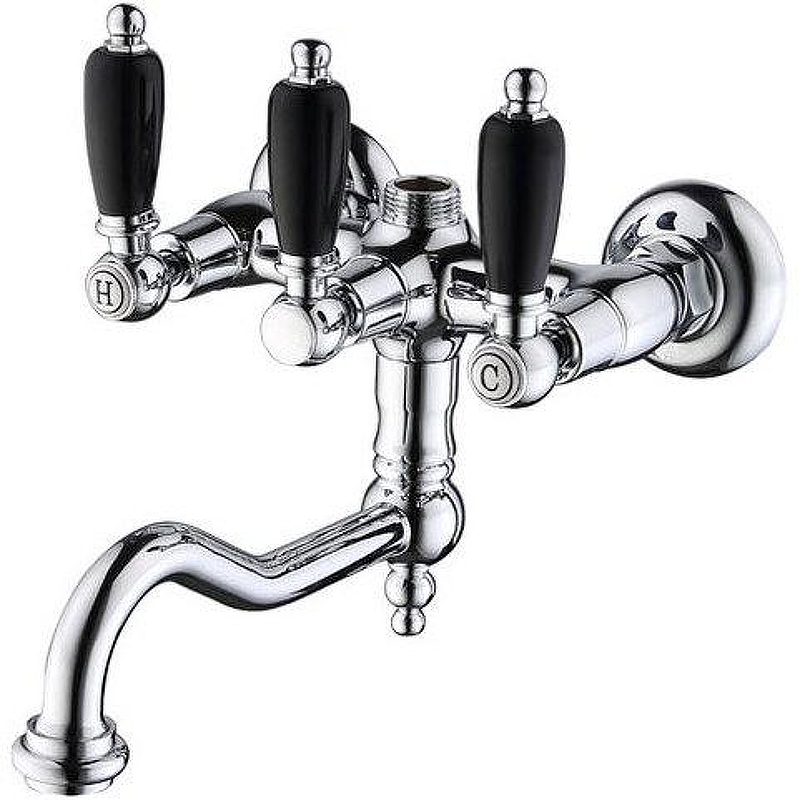 Смеситель для ванны Caprigo Adria-Classic Black Edition 03B-518-crm Хром