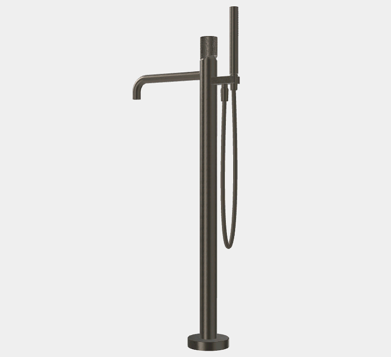 Смеситель для ванны Fima Carlo Frattini Spillo Tech F3034T/6NXCS цвет Черный хром брашированный