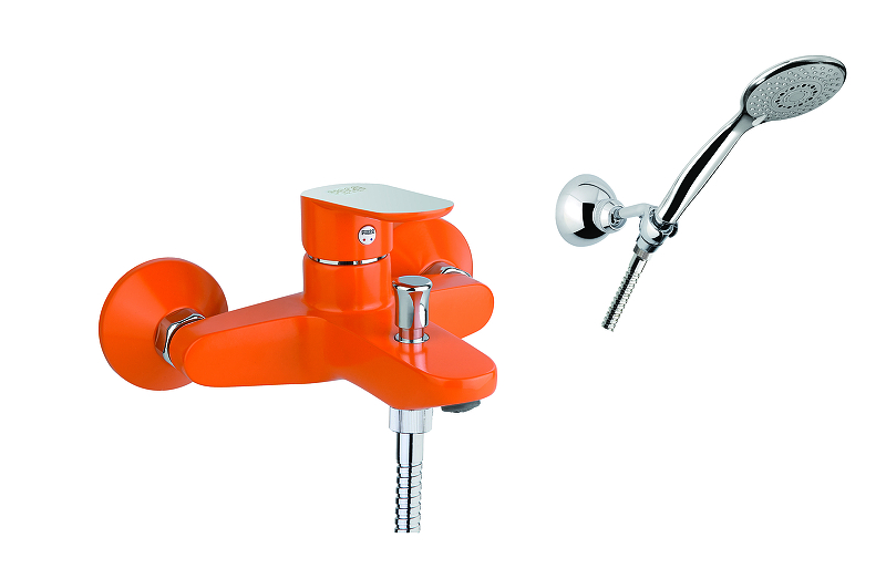 Смеситель для ванны Fiore Kevon Chic 81OX8150 цвет Хром Оранжевый