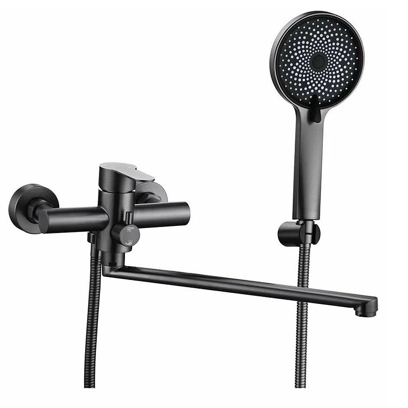 Смеситель для ванны Fmark FS8225Q универсальный цвет Графит