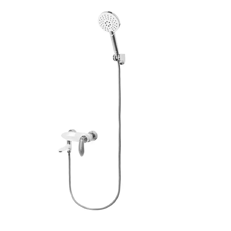 Смеситель для ванны Grocenberg GB8001WC Белый Хром
