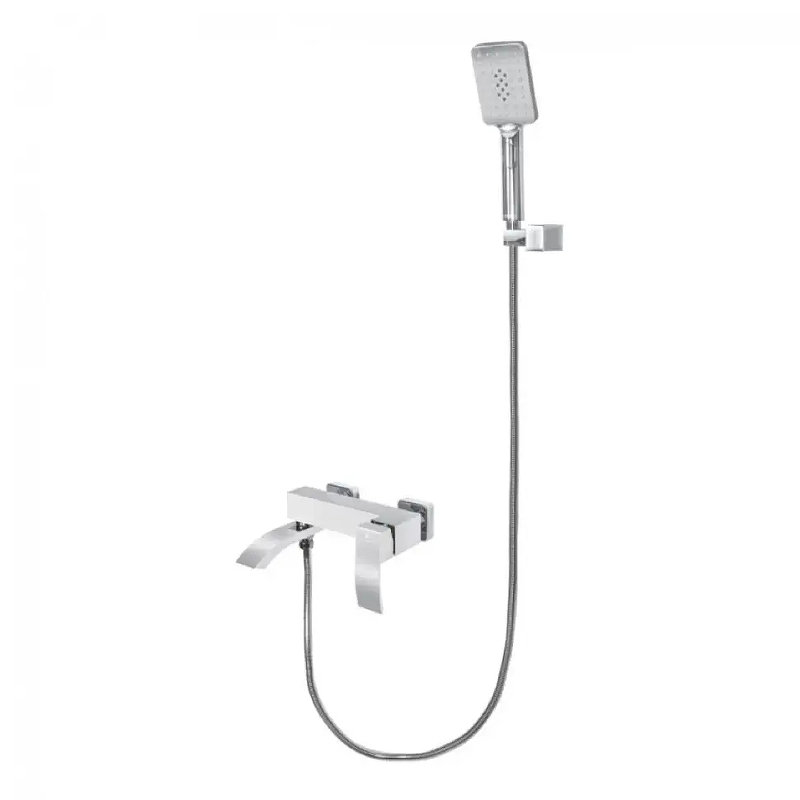 Смеситель для ванны Grocenberg GB8007WC Белый Хром