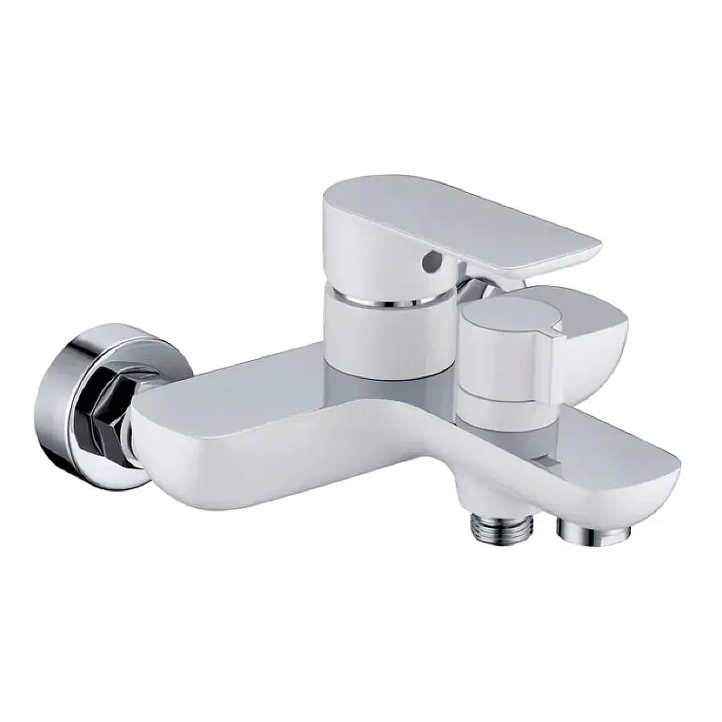 Смеситель для ванны Grocenberg GB8009WC Белый Хром