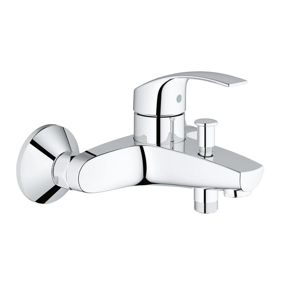 Смеситель для ванны Grohe Eurosmart хром однорычажный с коротким изливом без лейки (33300002)