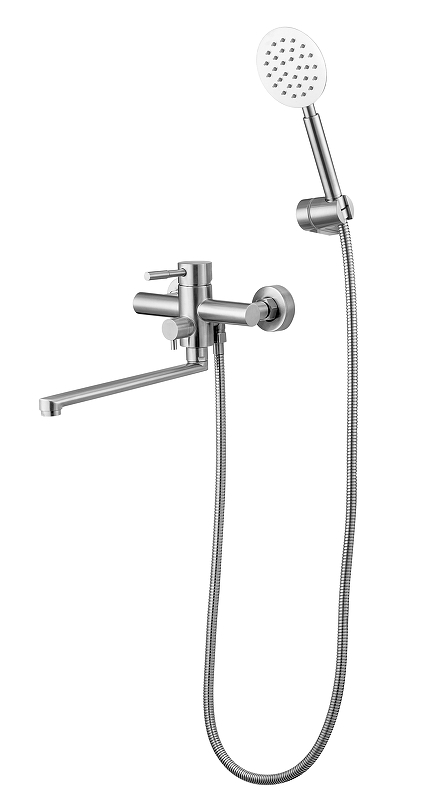 Смеситель для ванны Knotlor Streamline SS-03 универсальный цвет Матовая сталь