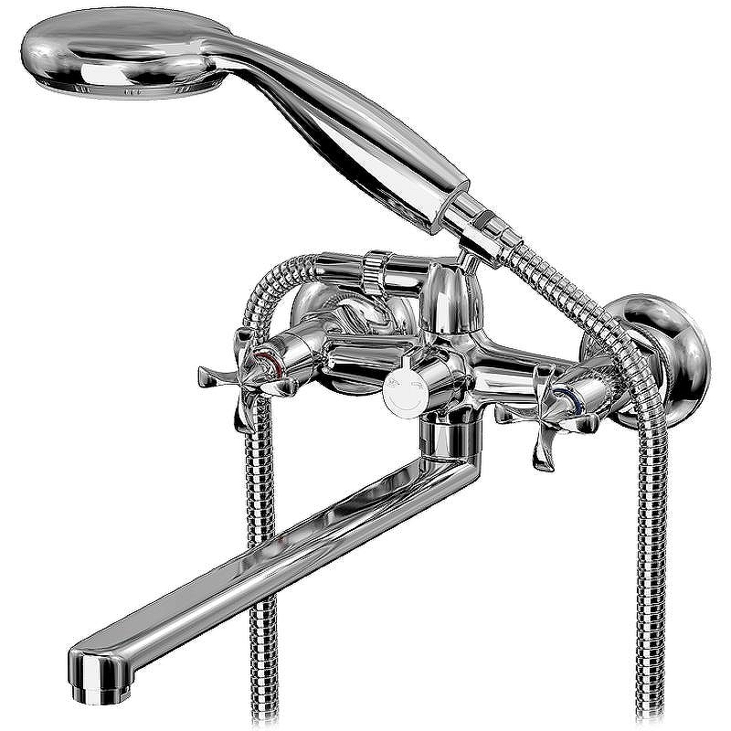 Смеситель для ванны Lemark Flora LM0152C универсальный Хром