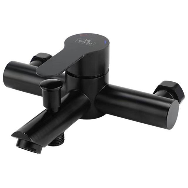 смеситель для ванны с коротким изливом CULTO FERRO BLACK BS01FRB