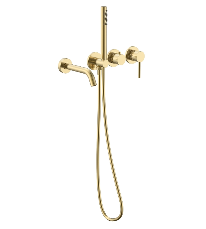 Смеситель для ванны Vincea Groove VBTW-4G1BG цвет Брашированное золото