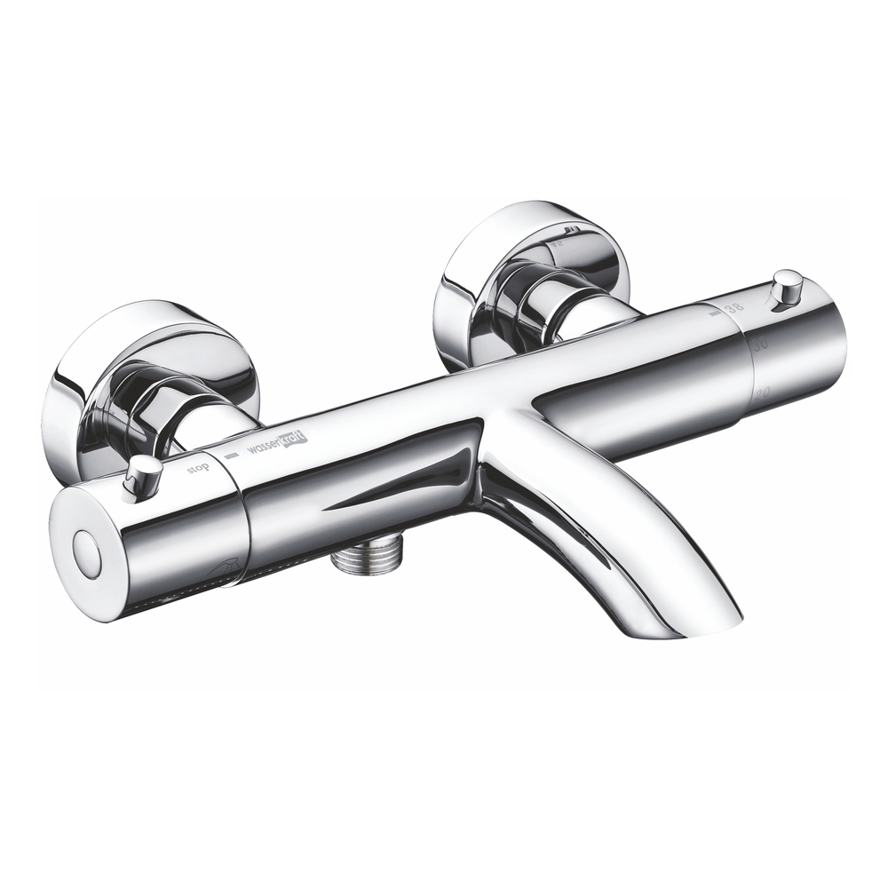 Смеситель для ванны WasserKraft Berkel 4800 хром термостатический с коротким изливом без лейки (4811)