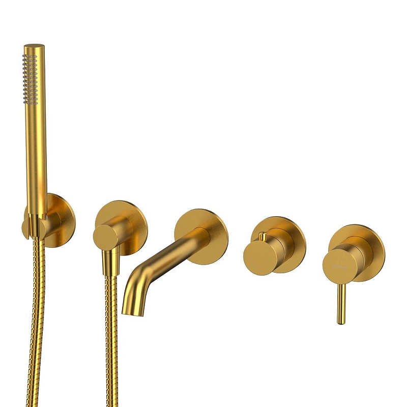 Смеситель для ванны Whitecross Y brushed gold YSET1240GLB цвет Золото брашированное