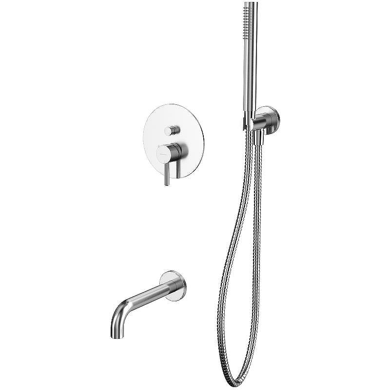 Смеситель для ванны Whitecross Y brushed nickel YSET06NIB Брашированный никель