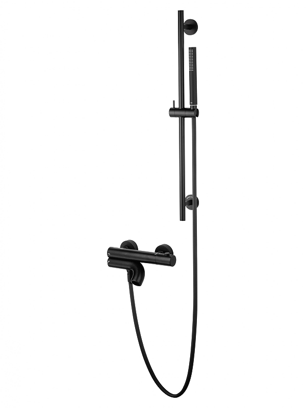 Смеситель для ванны Wonzon & Woghand Loop WW-311-00-508 с термостатом цвет Черный матовый