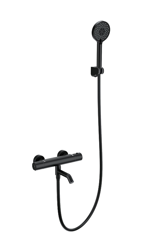 Смеситель для ванны Wonzon & Woghand WW-B3029-A1-MB с термостатом цвет Черный матовый
