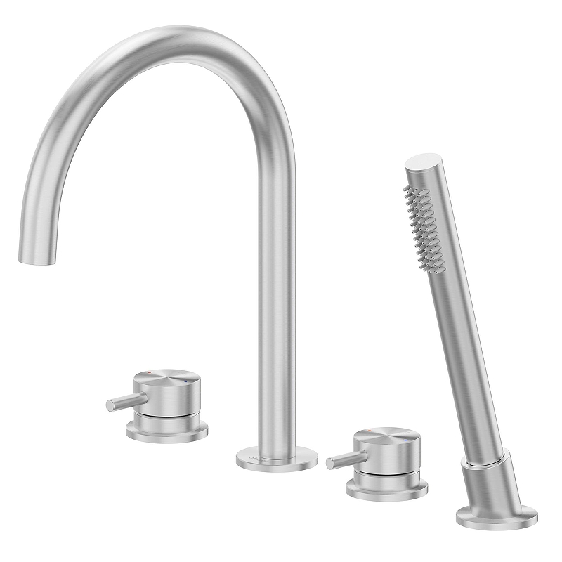 Смеситель на борт ванны Abber Wasser Kreis 316 AF8113BST цвет Сталь брашированная