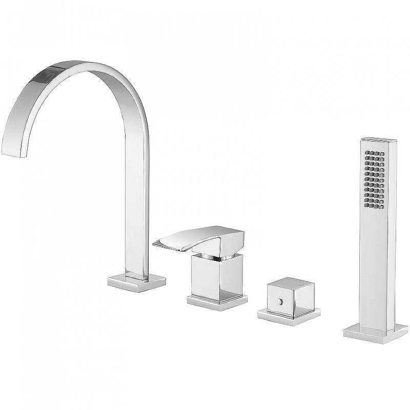Смеситель на борт ванны Abber Wasserfall AF8613 Хром