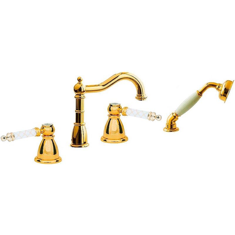 Смеситель на борт ванны Boheme Tradizionale Oro 395-MR-W Золото