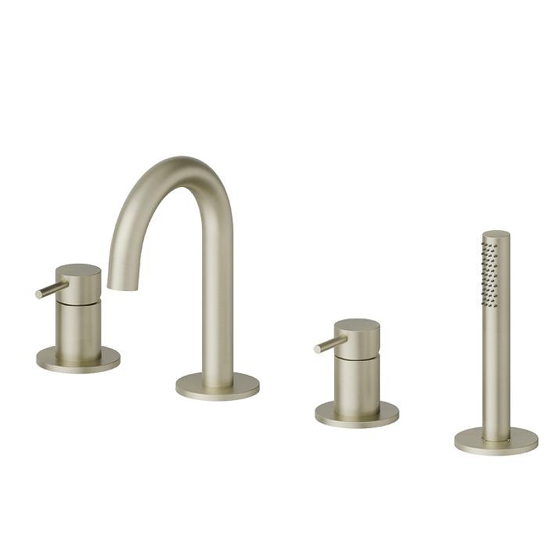Смеситель на борт ванны Newform X-Steel 316 69682XC.59.098 цвет Pale Gold