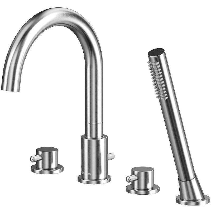 Смеситель на борт ванны Whitecross Y brushed nickel Y1232NIB Брашированный никель