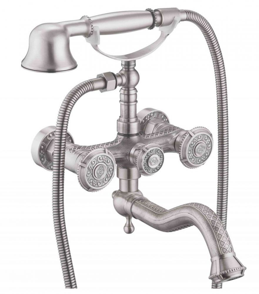 Смеситель Zorg Antic AZR 608 W-2-6 SL для ванны, цвет серебро