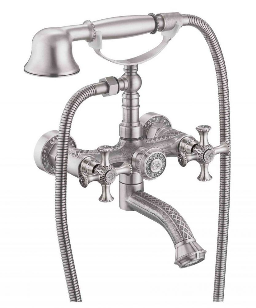 Смеситель Zorg Antic AZR 608 W-3-12 SL для ванны, цвет серебро