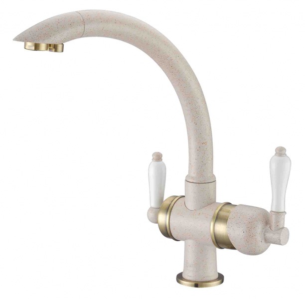 Смеситель Zorg Clean Water ZR 327 YF-BR-KVARTS для кухни под фильтр, цвет бронза-кварц