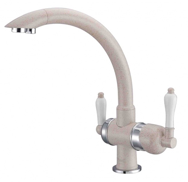 Смеситель Zorg Clean Water ZR 327 YF-CR-KVARTS для кухни под фильтр, цвет хром-кварц