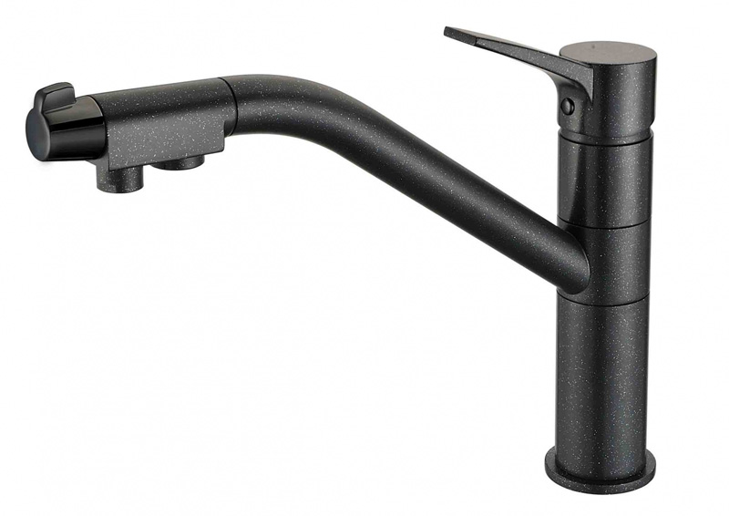 Смеситель Zorg Clean Water ZR 401 KF-BL-METALL для кухни под фильтр, цвет черный металл