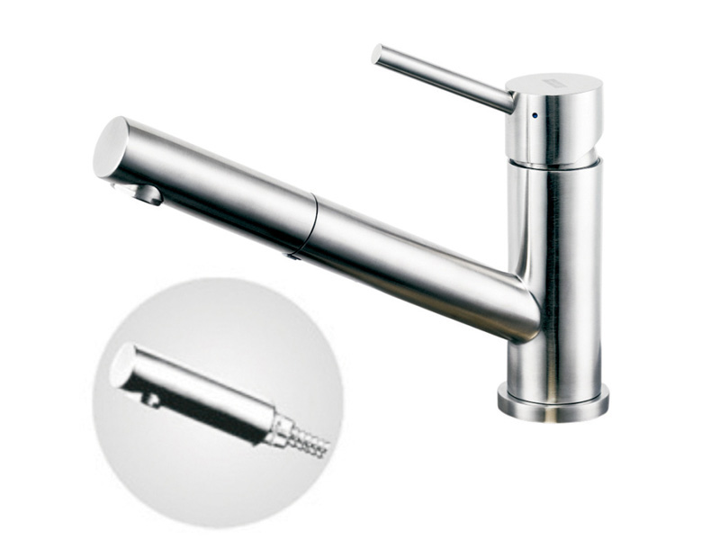 Смеситель Zorg Inox SZR-1361P PL WEGA ХРОМ для кухни с вытяжной лейкой