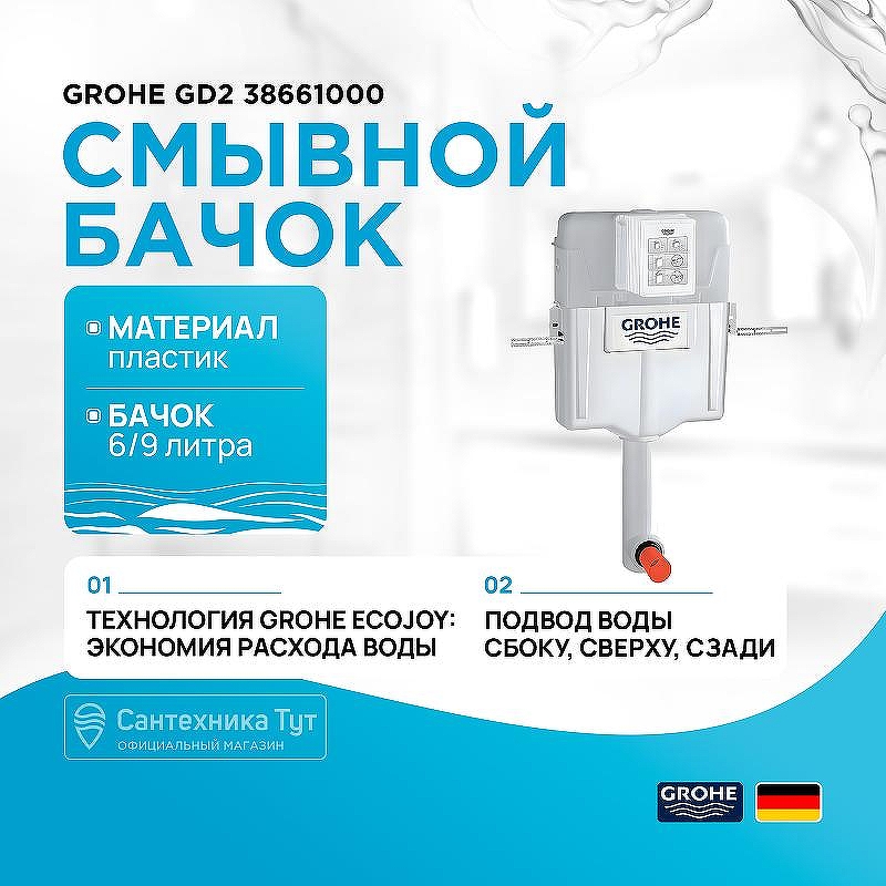 Смывной бачок Grohe GD2 38661000 без клавиши
