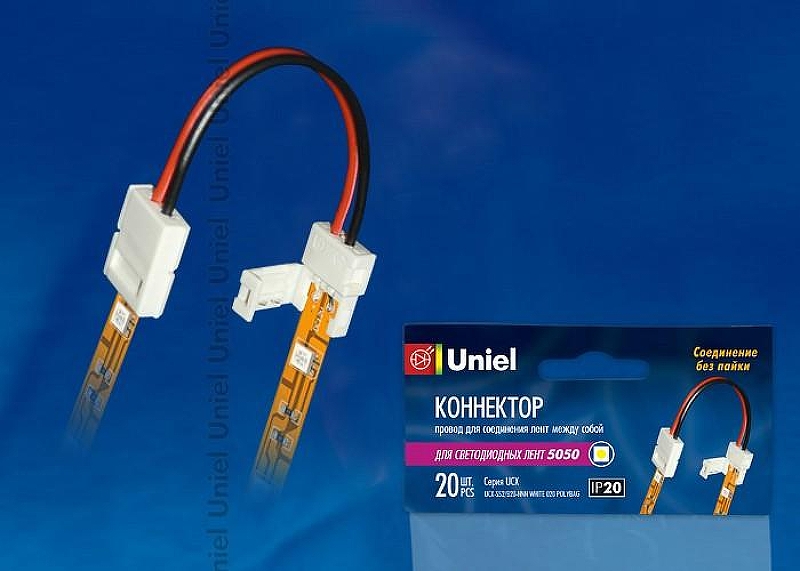 Соединитель лент прямой жесткий Uniel Ucx 6612 цвет Белый