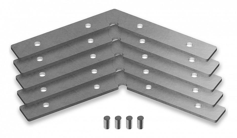 Соединитель профилей угловой Ambrella Light Profile System GP GP8053 цвет серебро