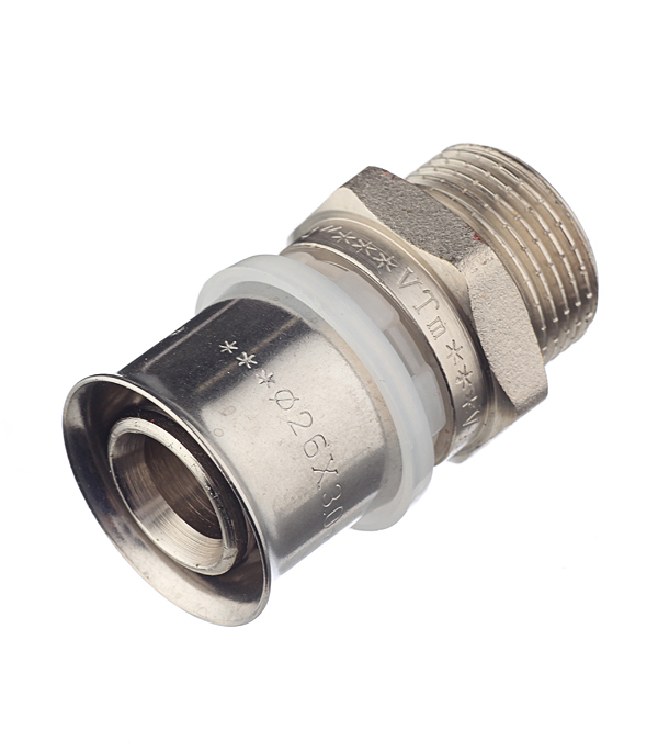 Соединитель прямой Valtec 26(пресс) х 3/4 НР(ш) (VTm.201.N.002605)