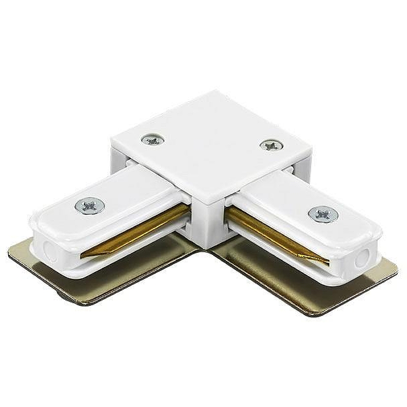 Соединитель с токопроводом угловой L-образный для треков Lightstar Barra 502126 цвет арматуры Белый