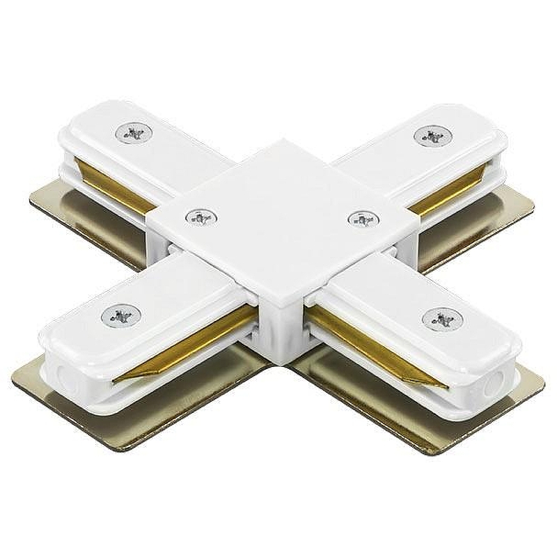 Соединитель с токопроводом X-образный для треков Lightstar Barra 502146 цвет арматуры Белый